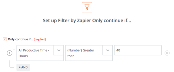 Zapier's filters let you act on data only if it meets the right conditions