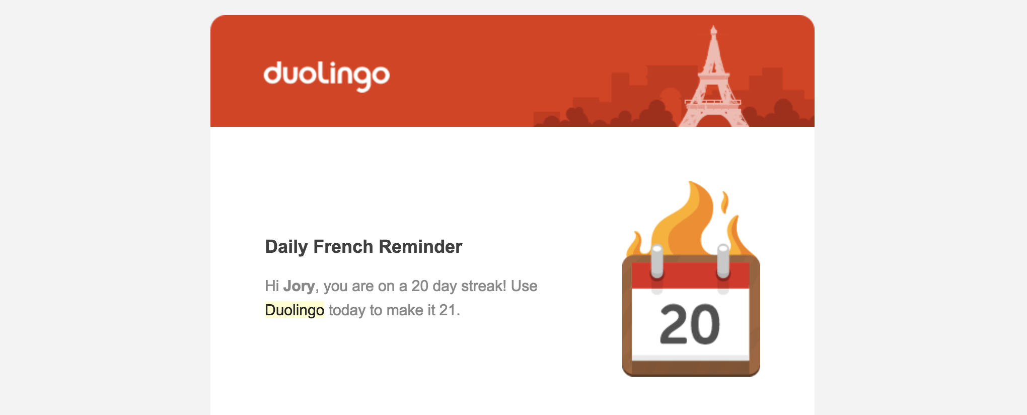 Duolingo reminder