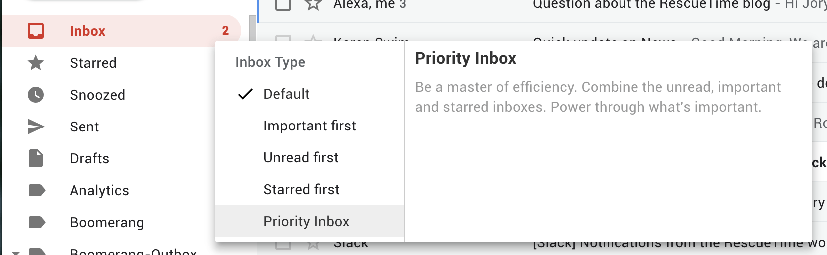 Gmail Priority Inbox