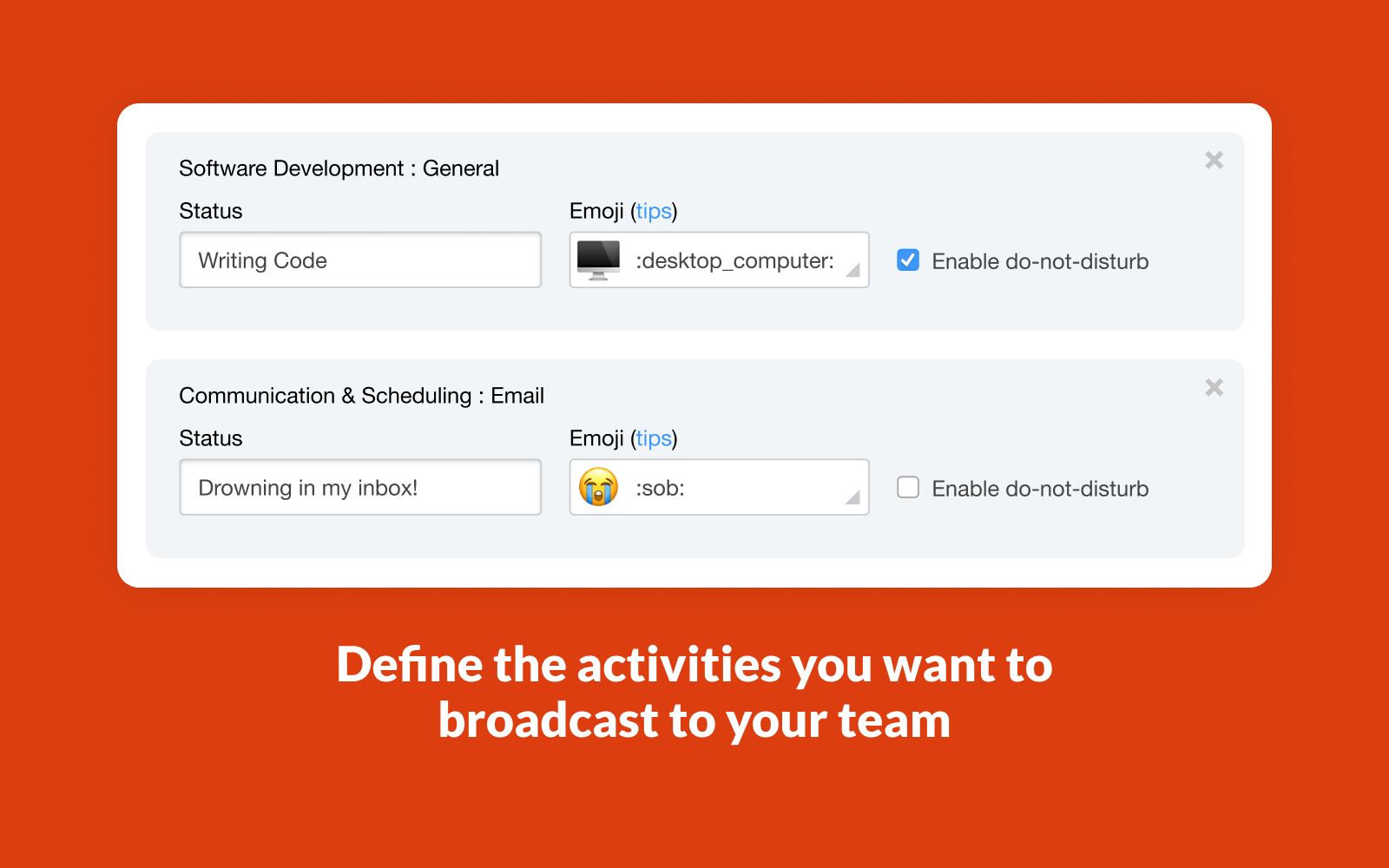 slack status update